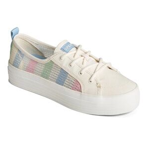 Sperry Crest Vibe platform sneakers with a white mesh upper size 7